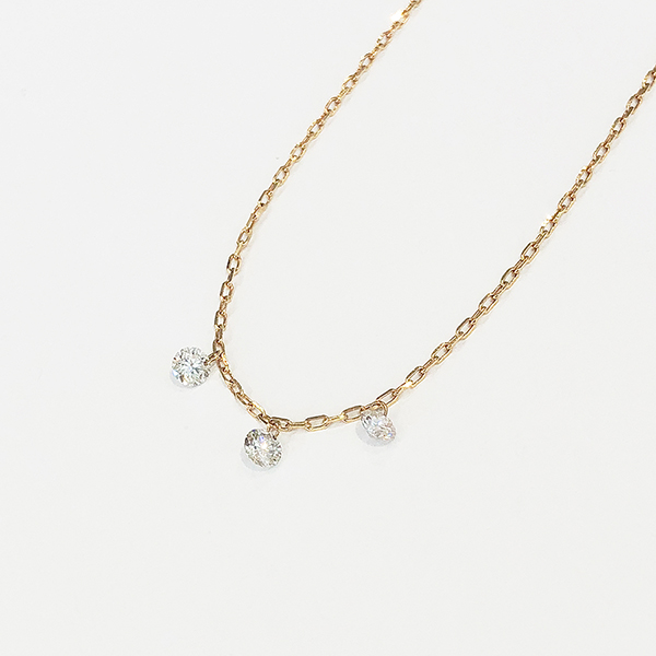 SHIZUKU necklace“three stone” 詳細画像