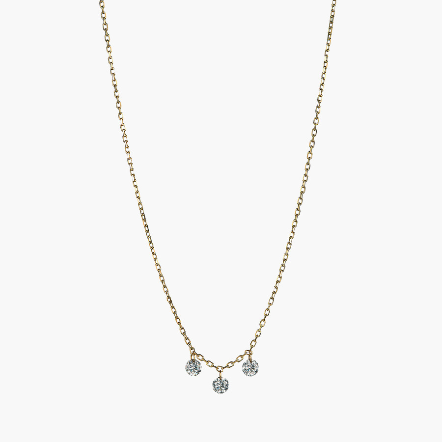 SHIZUKU necklace“three stone” 詳細画像 Gold 1
