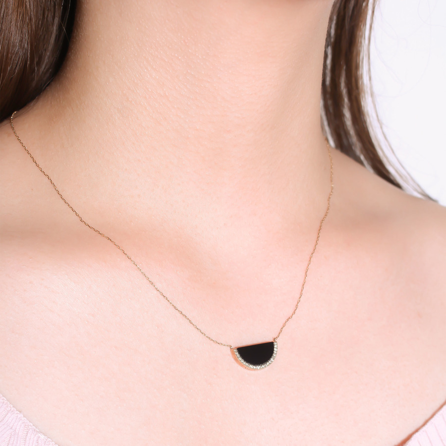 Lady moon necklace 詳細画像 Gold 4
