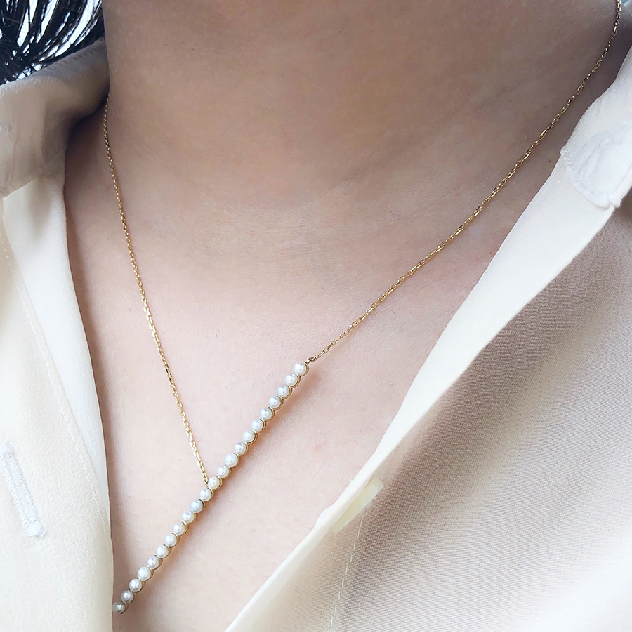 Pearl ray necklace 詳細画像