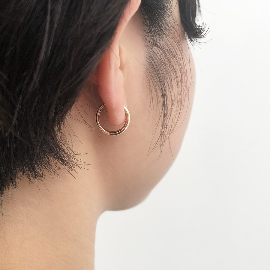 Hoop earrings(S) 詳細画像 Gold 2