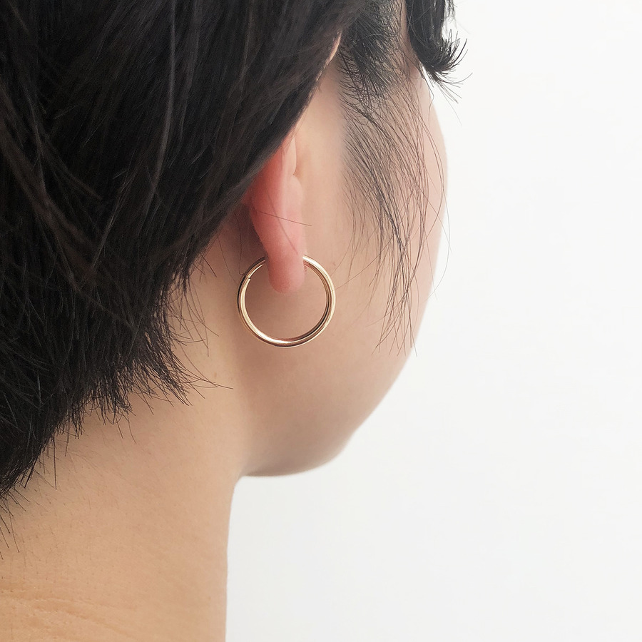 Hoop earrings(M) 詳細画像 Gold 1