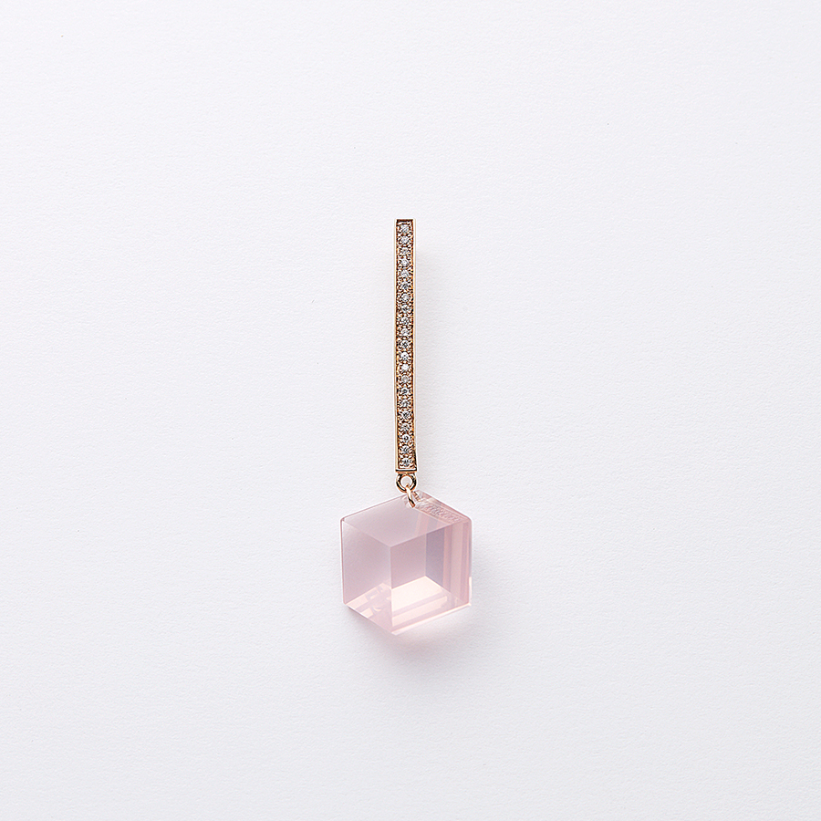 Too sweet pierced(rose quartz) 詳細画像 L.Pink 1