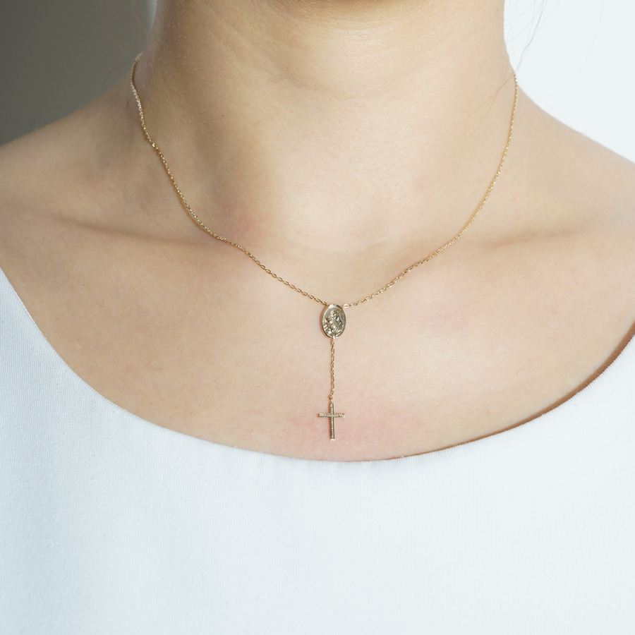 Skinny mariamedaille necklace 詳細画像 Gold 2
