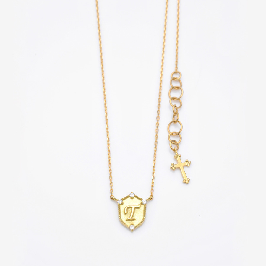 Lucky letter charm necklace 詳細画像 T 2