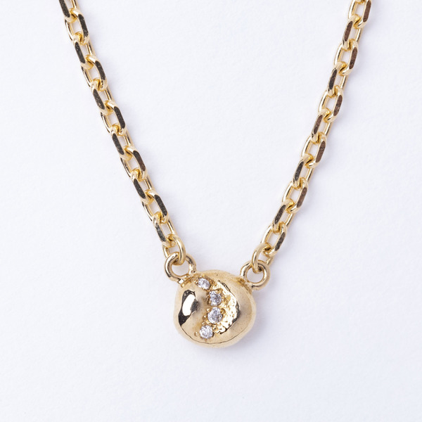 Circle diamond necklace 詳細画像