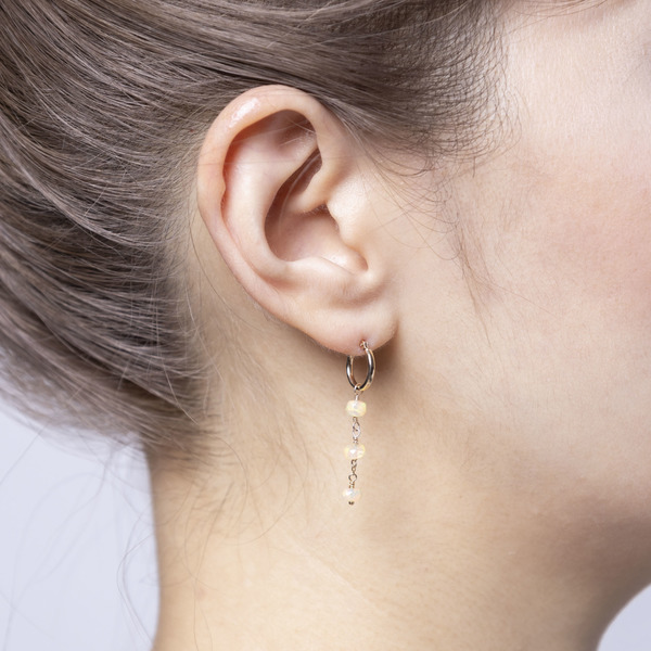 Two face earrings “Opal” 詳細画像