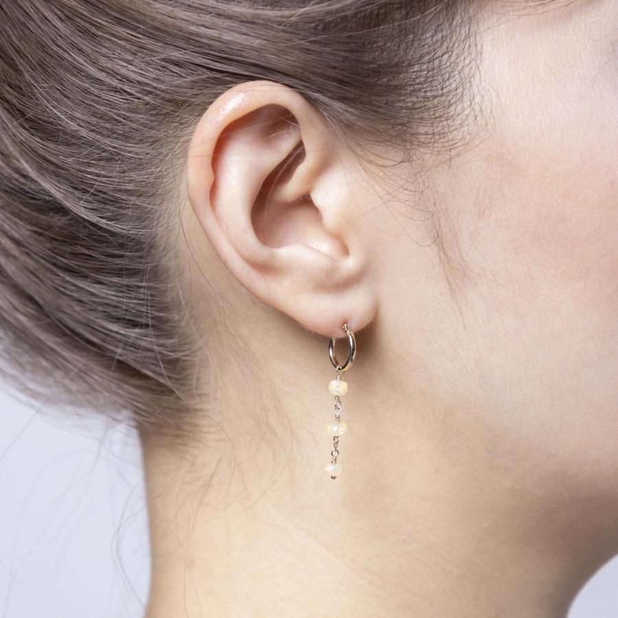 Two face earrings “Opal” 詳細画像 Gold 2