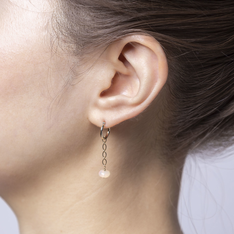 Two face earrings “Opal” 詳細画像 Gold 3