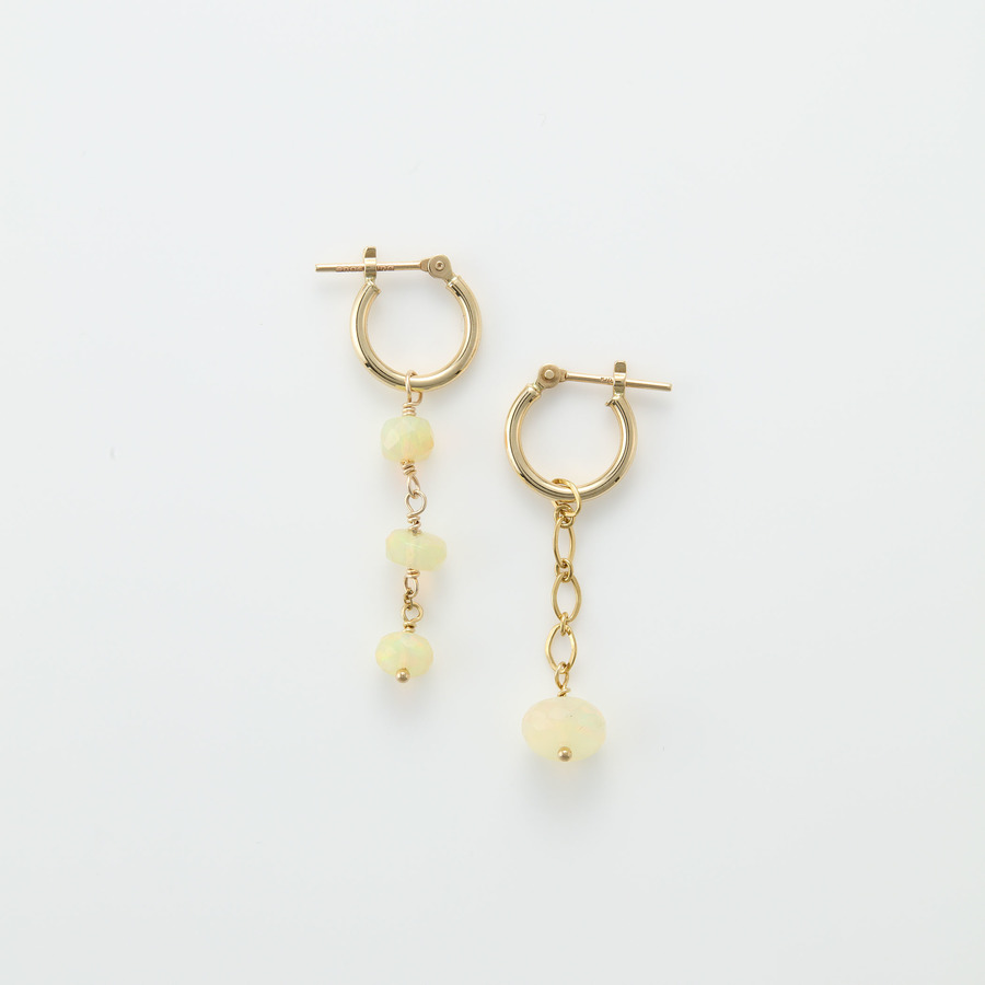 Two face earrings “Opal” 詳細画像 Gold 1