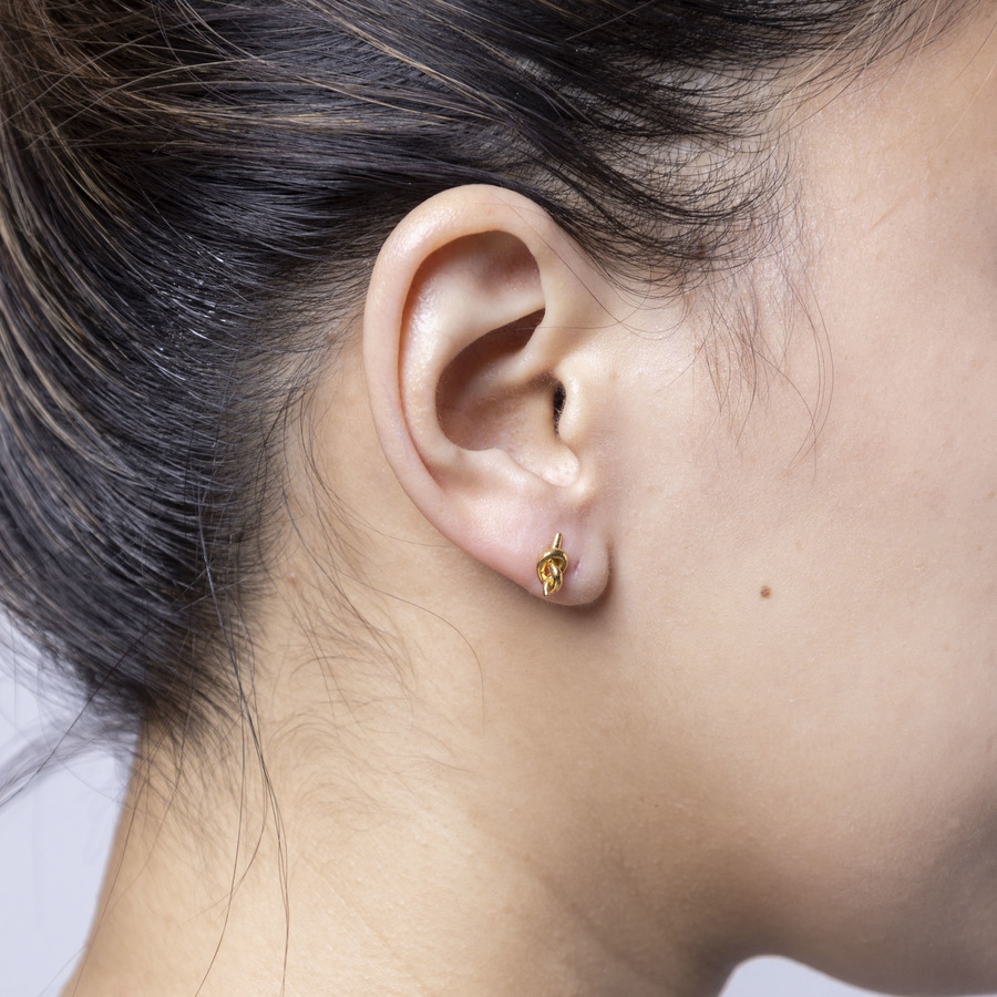 Pure gold earrings “Musubi” 詳細画像 Gold 2
