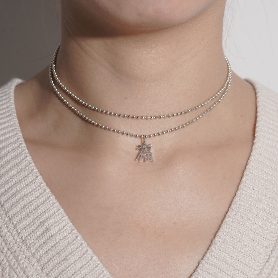 福 necklace 詳細画像 Silver 3