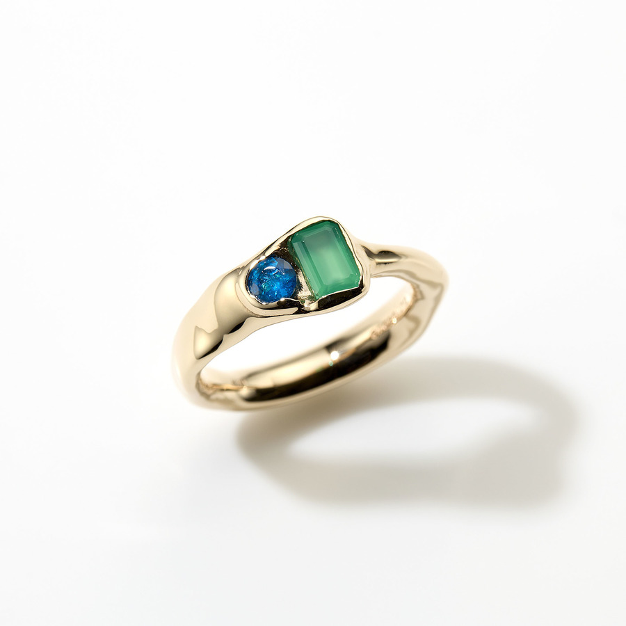 Color stone ring (green) 詳細画像 Gold 1
