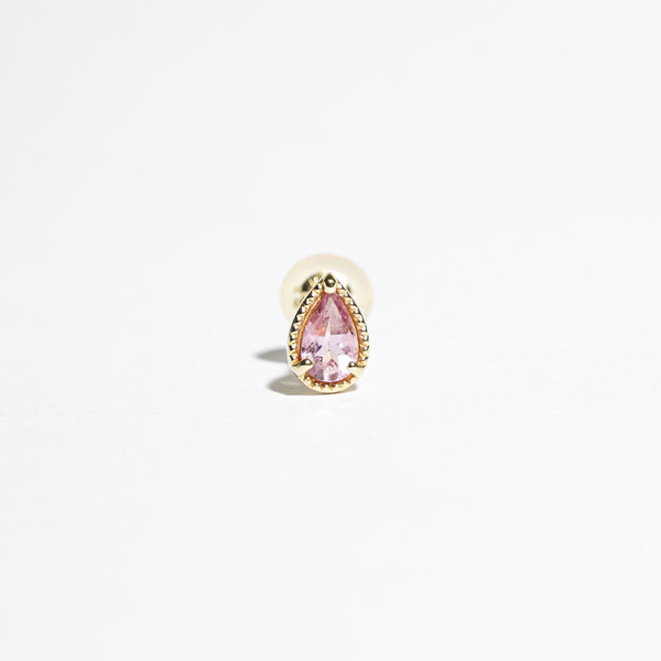 Fancy drop earring(pinktoumaline)