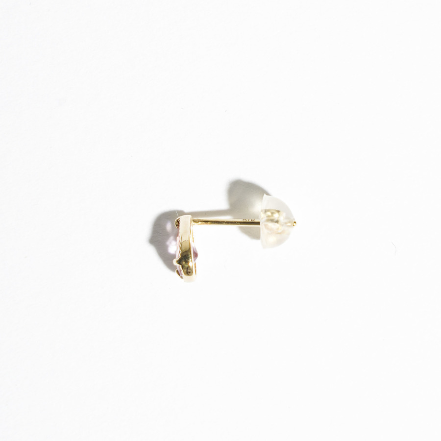 Fancy drop earring(pinktoumaline) 詳細画像 Gold 1