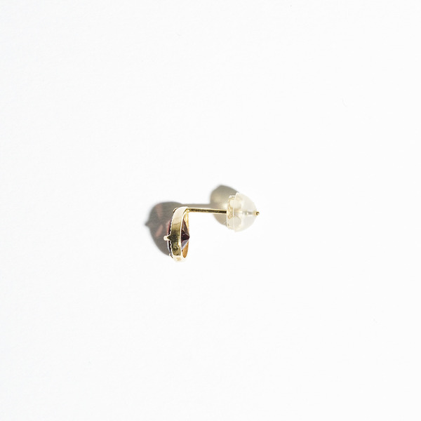 Fancy drop earring(garnet) 詳細画像
