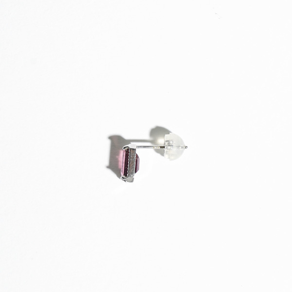 Fancy drop earring(rhodolite garnet) 詳細画像