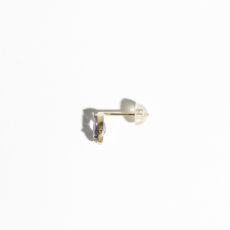 Fancy drop earring(amethyst light color) 詳細画像 Gold 1