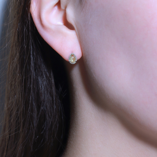 Fancy drop earring(peridot) 詳細画像
