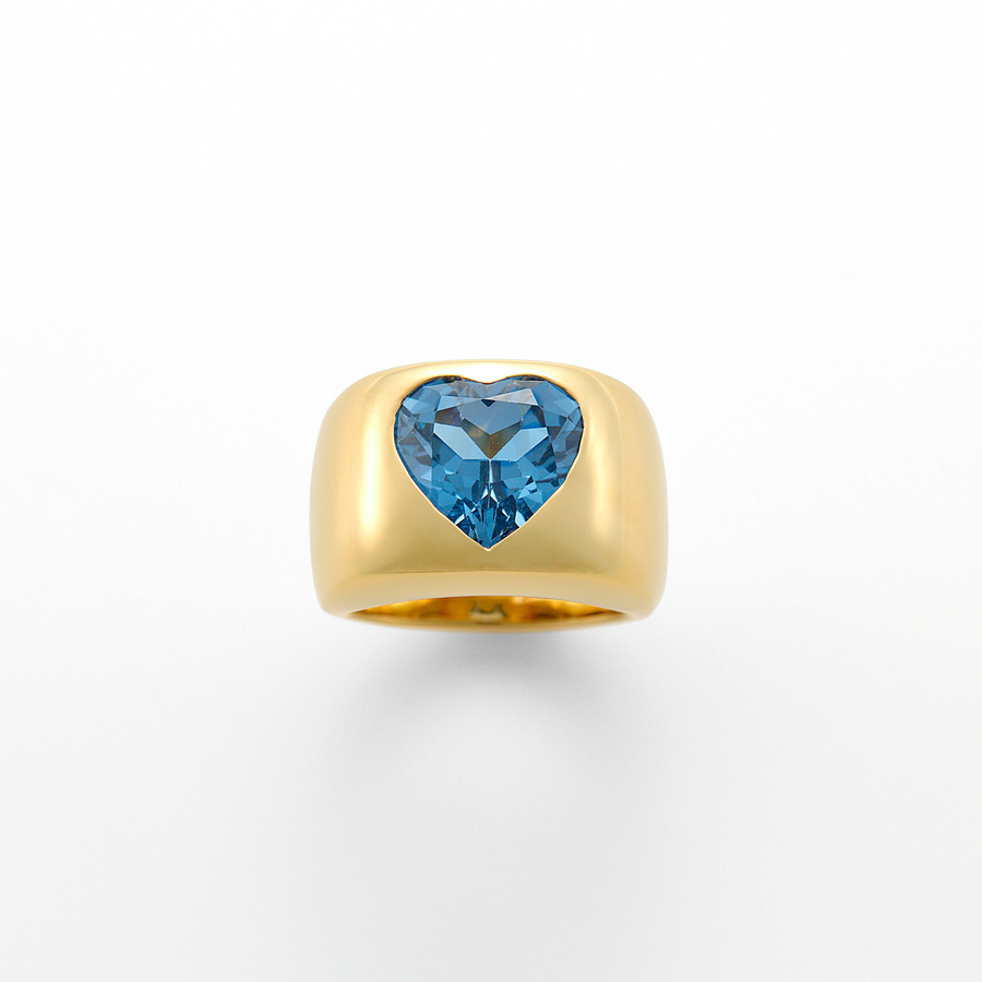 Big heart stone ring (3～7号) 詳細画像 Gold 1