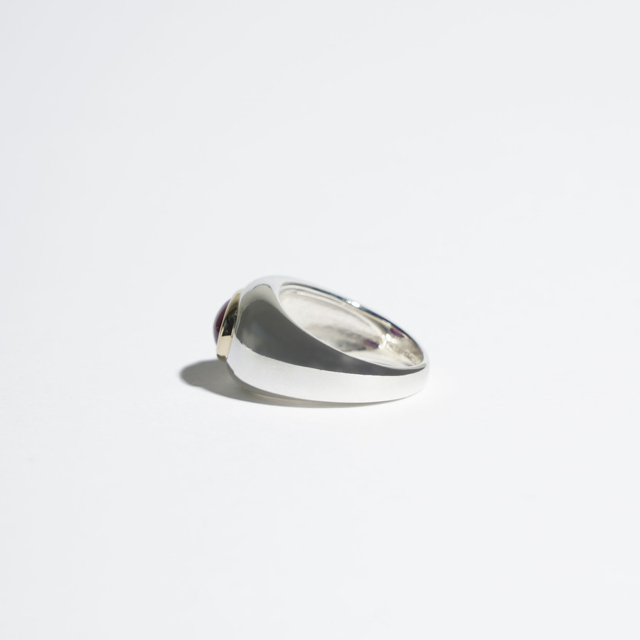 Oval stone ring 詳細画像 Silver 1