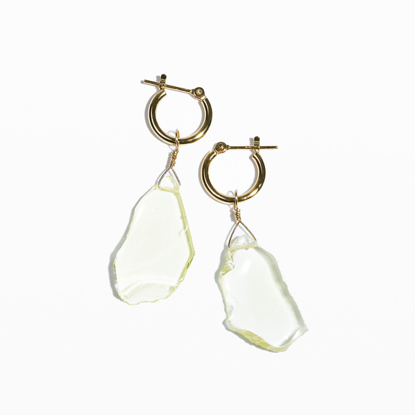 Lemon quartz earrings