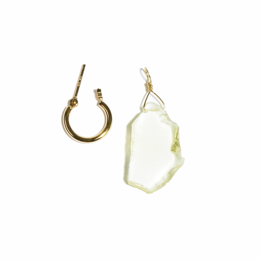 Lemon quartz earrings 詳細画像 Gold 1