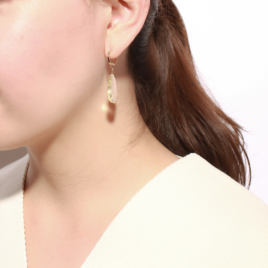 Lemon quartz earrings 詳細画像 Gold 5