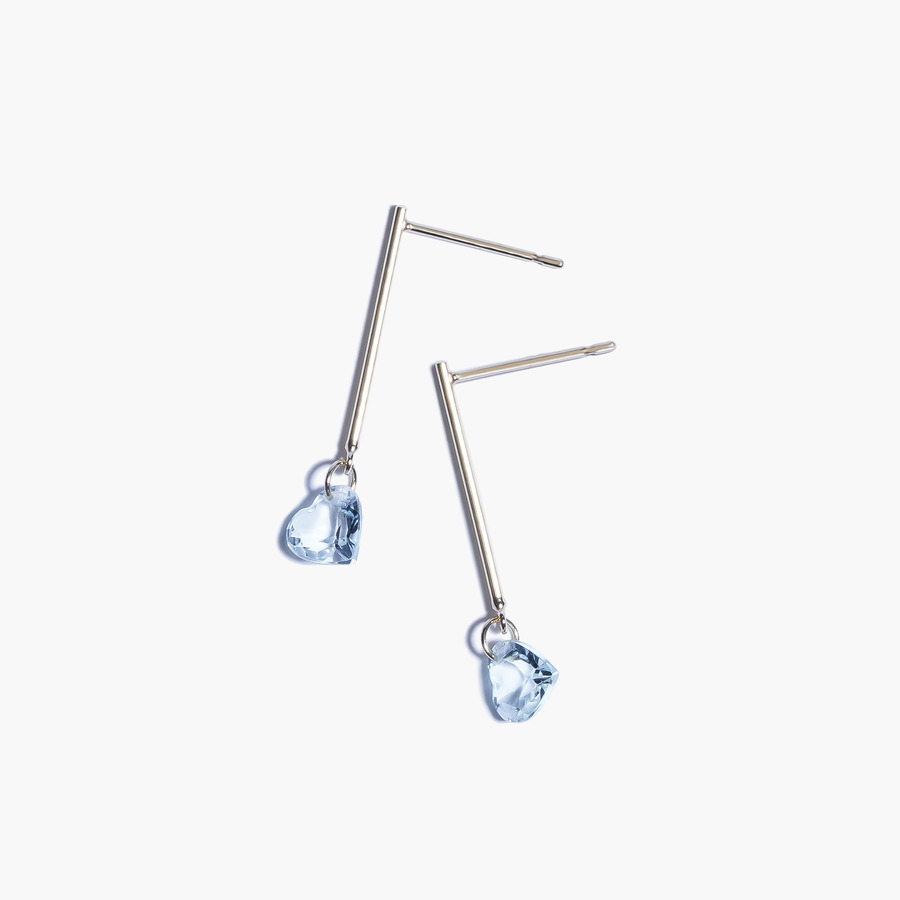 Swinging heart earrings 詳細画像 L.Blue 1