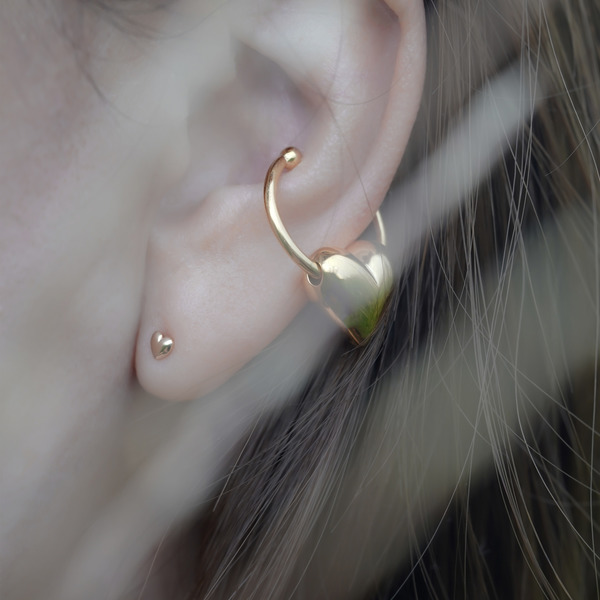 Micro heart earrings 詳細画像