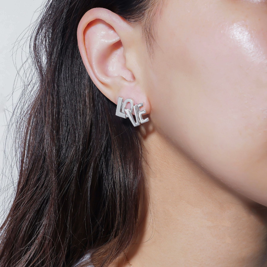 LOVE earrings 詳細画像 Silver 5