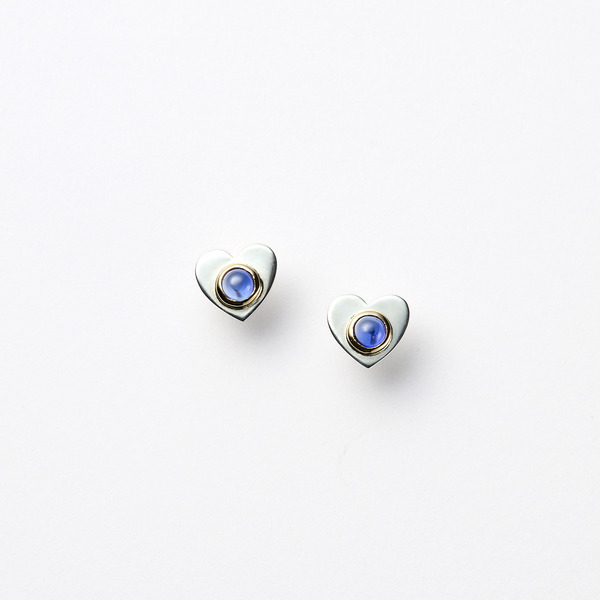 Heart sapphire earrings