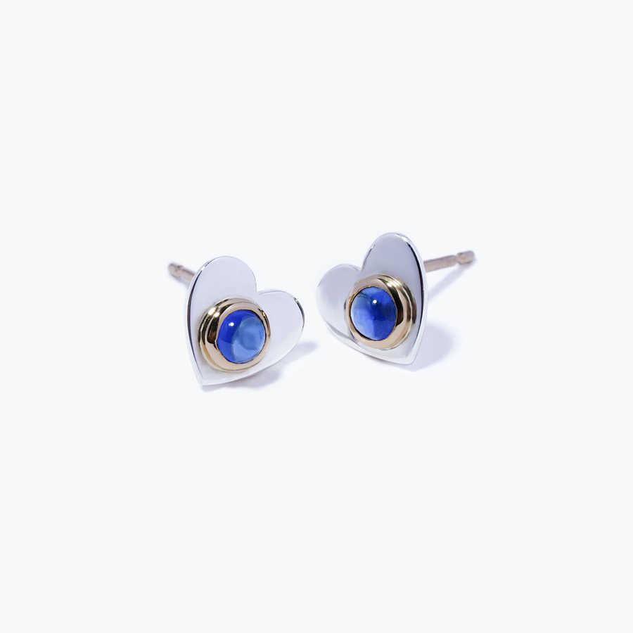 Heart sapphire earrings 詳細画像 Other 1