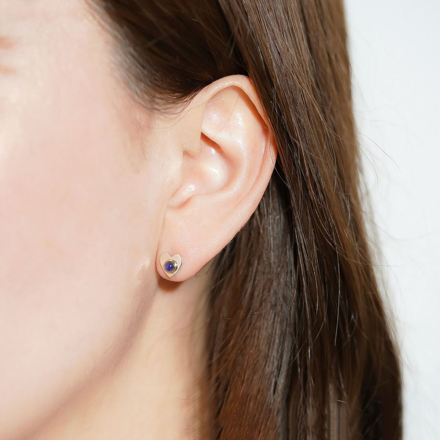 Heart sapphire earrings 詳細画像 Other 4