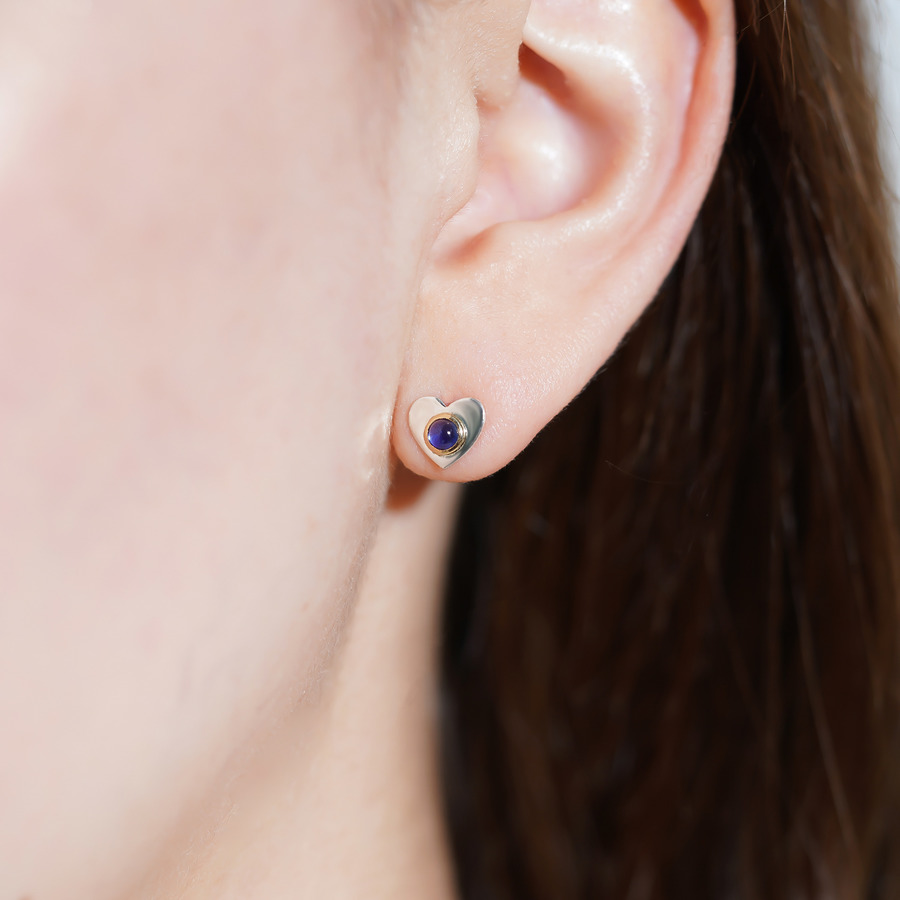 Heart sapphire earrings 詳細画像 Other 5