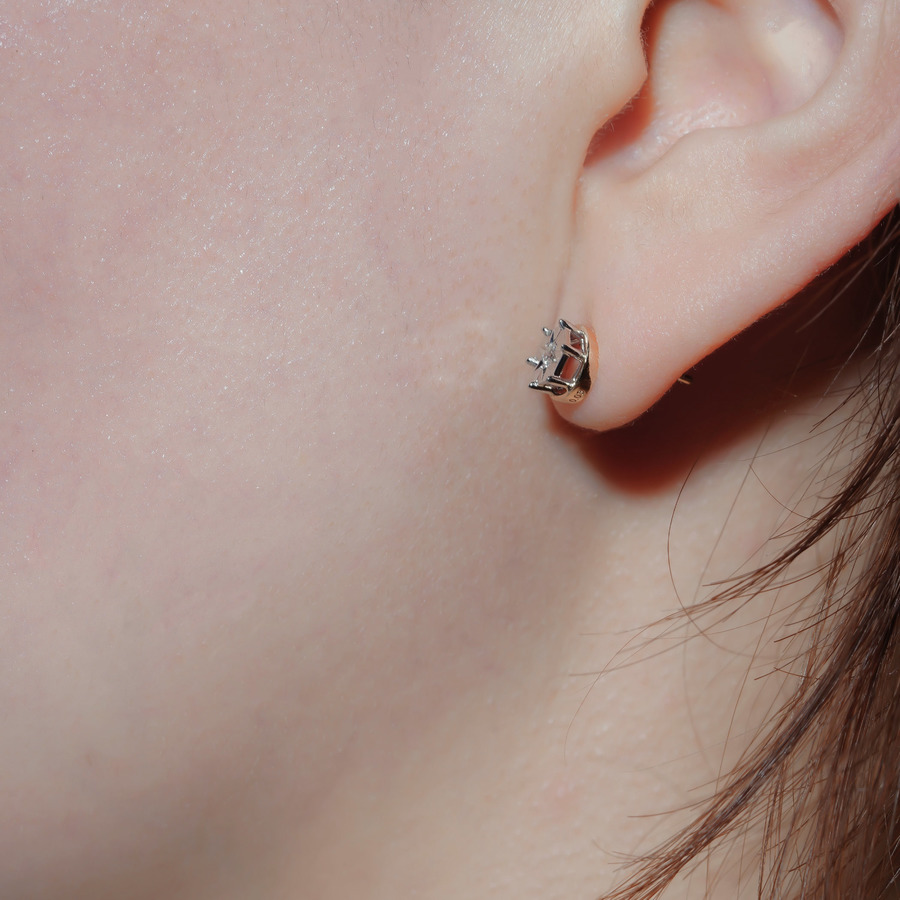 Solid diamond earrings 詳細画像 Other 4