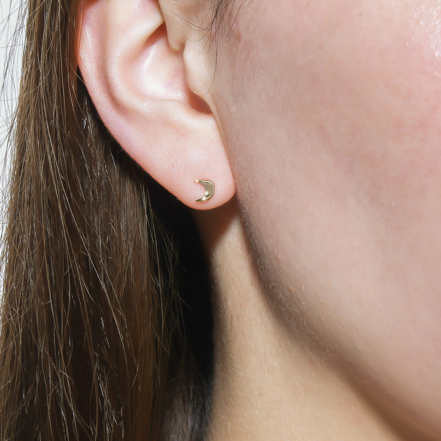 Moon earrings 詳細画像 Gold 4