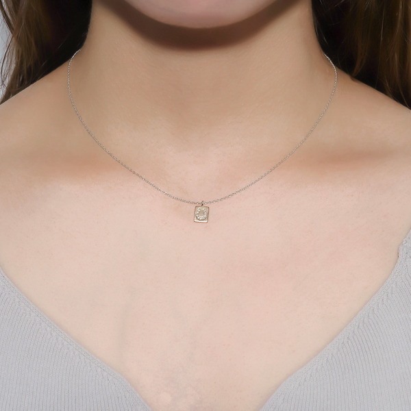 Horseshoe diamond necklace 詳細画像