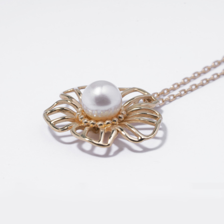 Flower pearl necklace 詳細画像 Gold 1