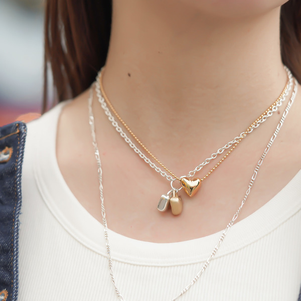 Pukkuri heart necklace(Gold) 詳細画像