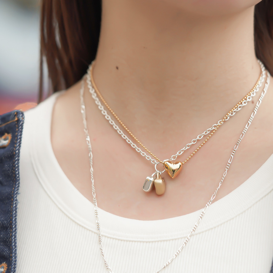 Pukkuri heart necklace(Gold)｜enasoluna（エナソルーナ）公式サイト