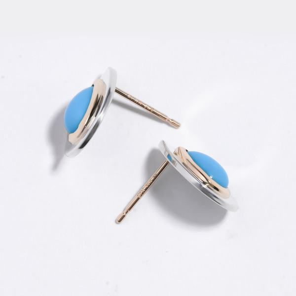 Drop turquoise earrings 詳細画像