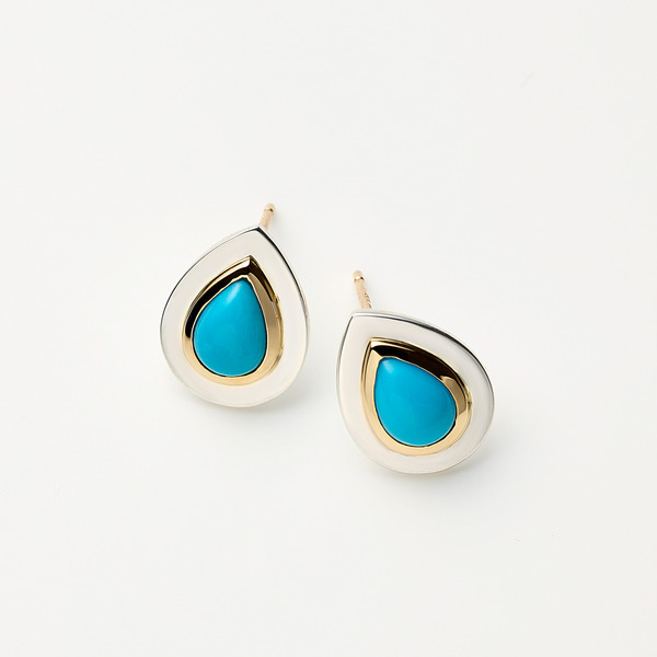 Drop turquoise earrings