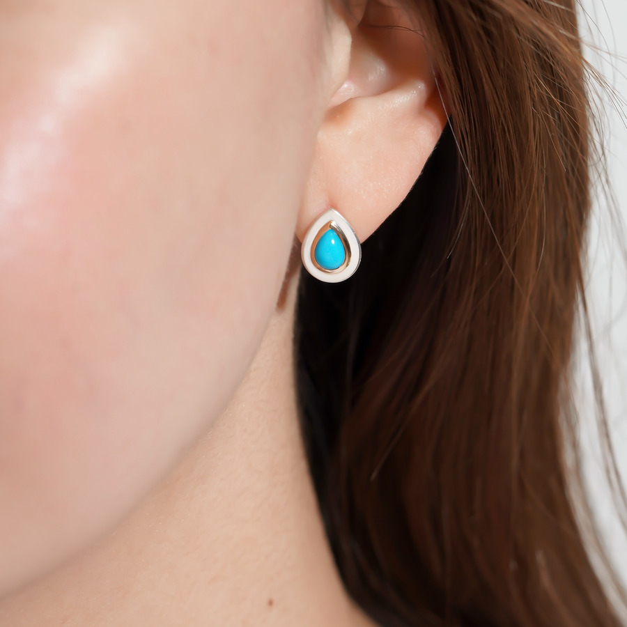 Drop turquoise earrings 詳細画像 Other 4