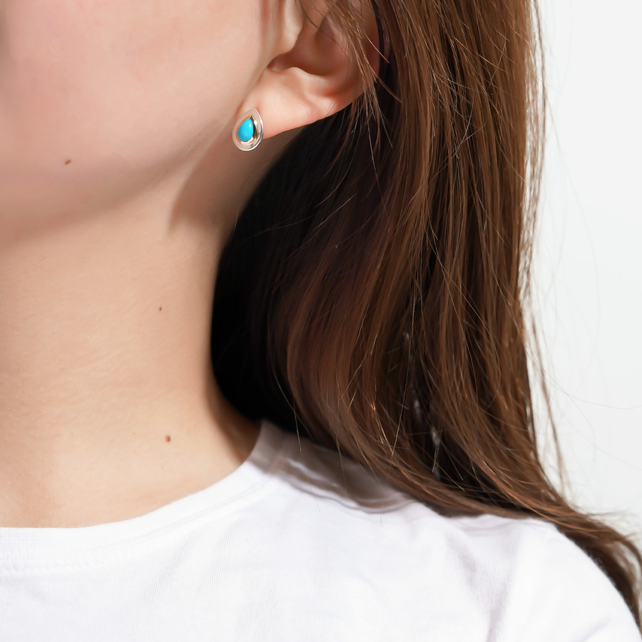 Drop turquoise earrings 詳細画像 Other 5