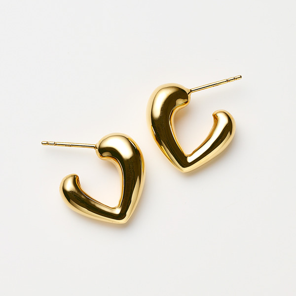 Growing heart earrings(Gold)
