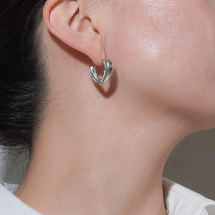 Growing heart earrings(Silver) 詳細画像 Silver 2