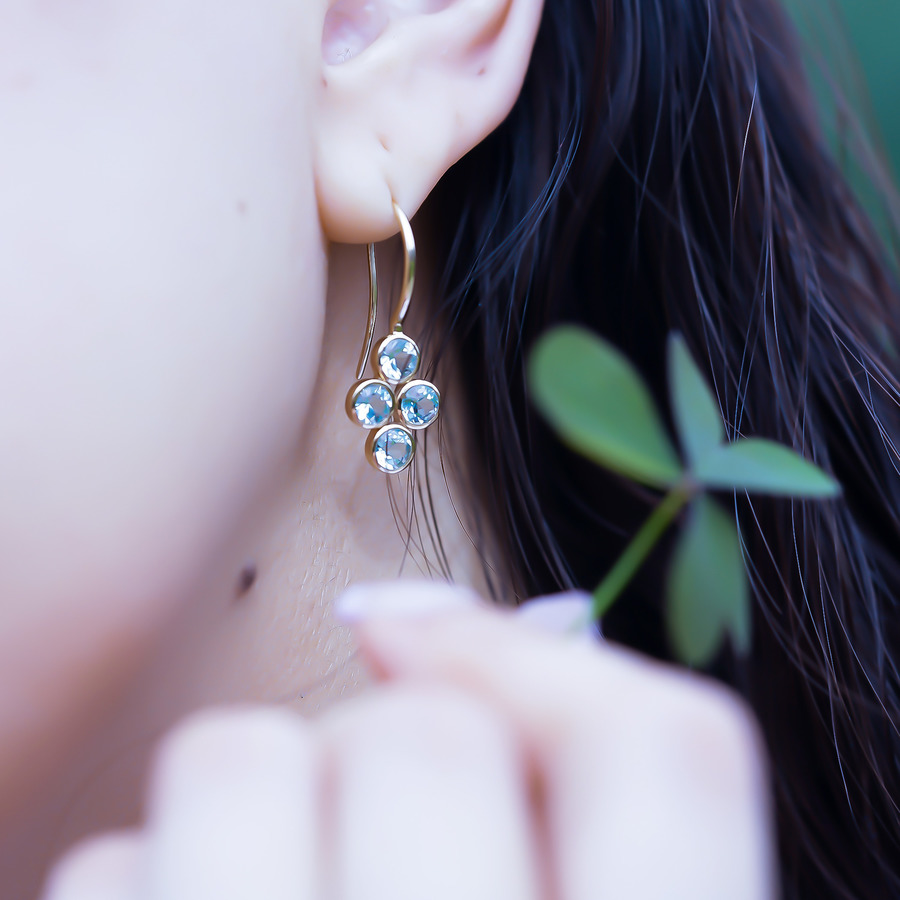 Lucky clover earrings 詳細画像 Gold 6