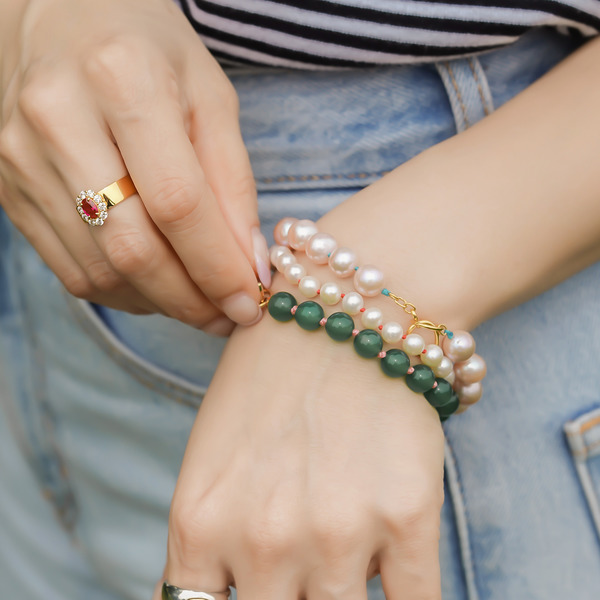 Nurture love bracelet(Pink pearl) 詳細画像