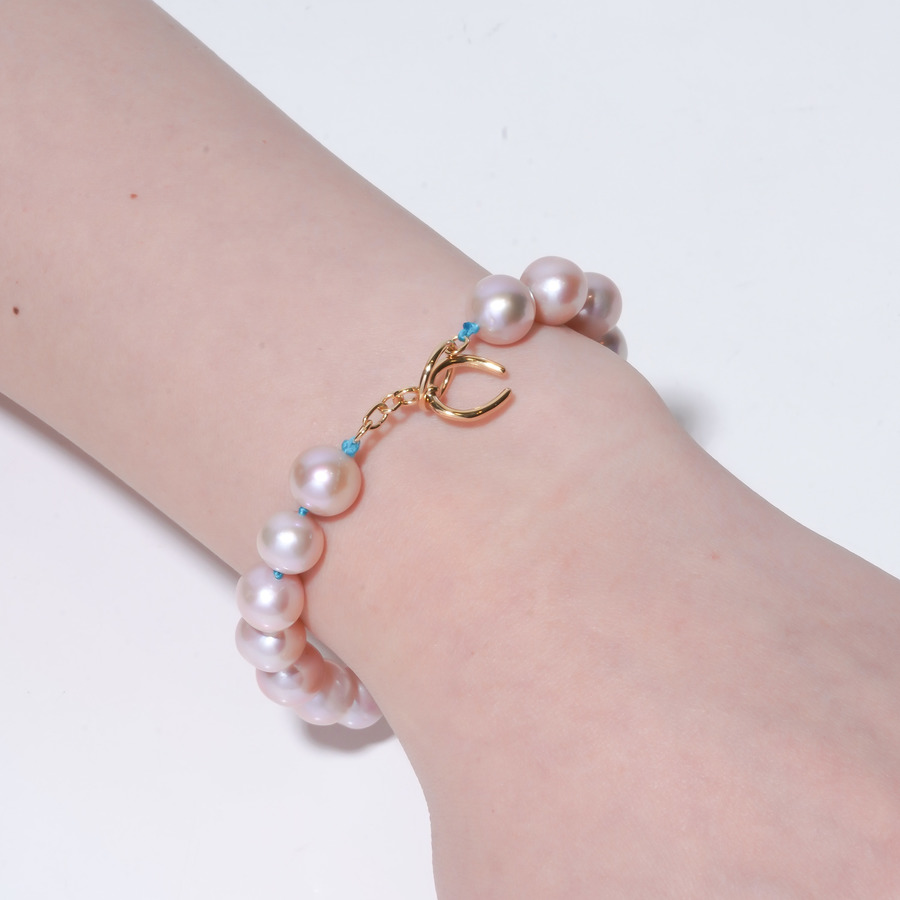 Nurture love bracelet(Pink pearl) 詳細画像 Gold 4